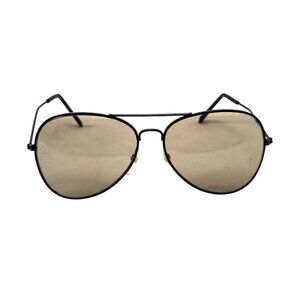 vintage wire frame retro aviator sunglasses with brown lenses black frame unisex